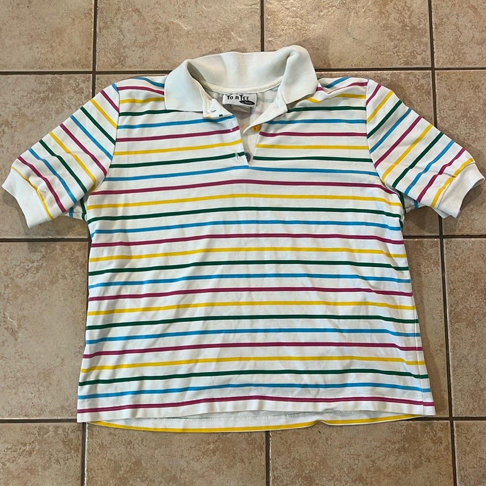 Vintage Teddi‎ “To a Tee” Golf Polo Shirt, Sz XL